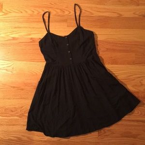 Express Button Front Cami black dress, MEDIUM